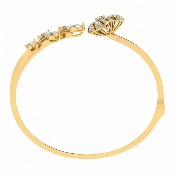 Sophisticated Modern Diamond Bangle - View 3