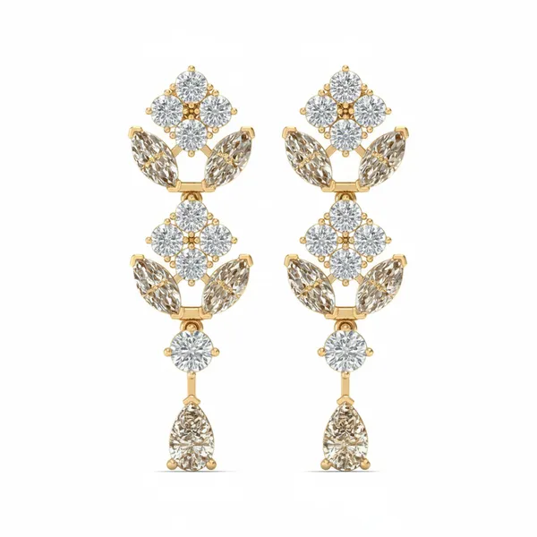The Oceane Filigree Bouquet Earrings - Laboratory-Grown Diamond Earrings