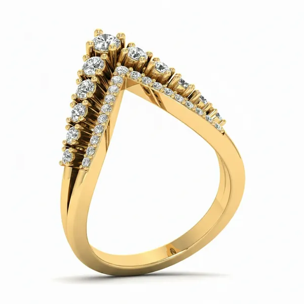 Ornate Swirl Diamond Ring - Laboratory-Grown Diamond Ladies Ring