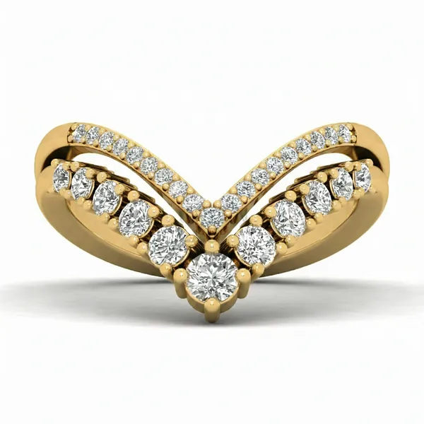 Ornate Swirl Diamond Ring - View 2