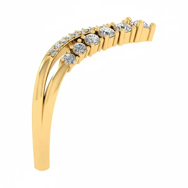 Ornate Swirl Diamond Ring - View 4