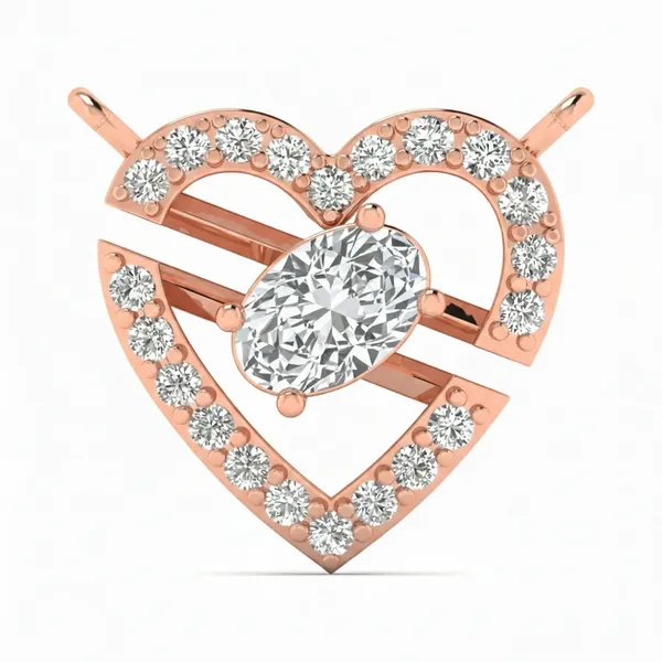 Radiant Floral Diamond Pendant - Laboratory-Grown Diamond Pendant