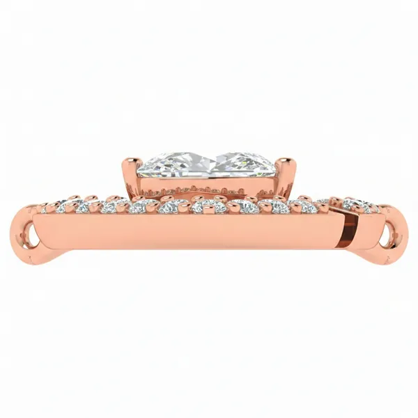 Radiant Floral Diamond Pendant - View 4