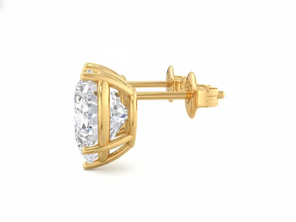 The Kensington Mosaic Solitaire Earrings - View 3
