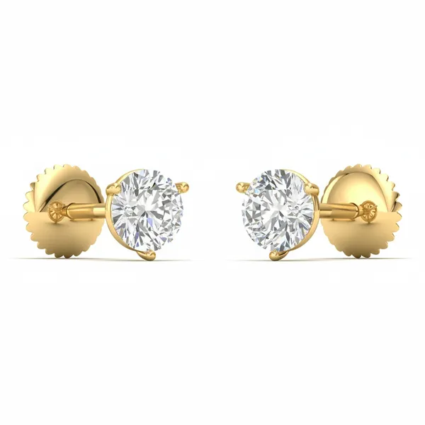Lumiere Lily Diamond Studs - View 2