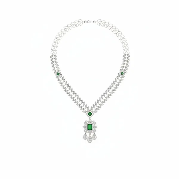 Ravishing Diamond-Line Diamond Necklace - Laboratory-Grown Diamond Necklace