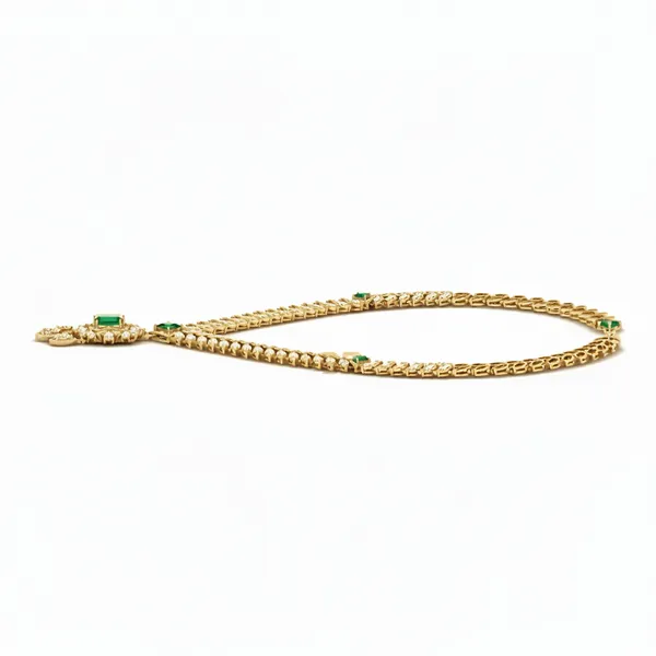 Ravishing Diamond-Line Diamond Necklace - View 2