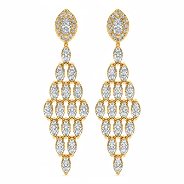 Belcanto Waterfall Tiered Earrings - Laboratory-Grown Diamond Earrings