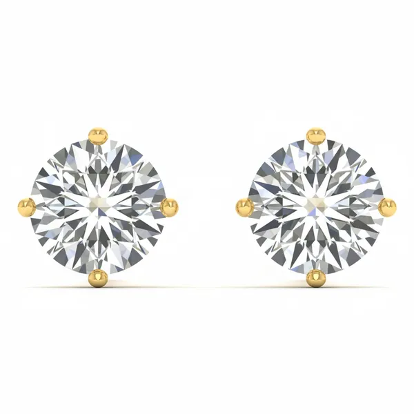 Catalina Orbit Solitaire Studs - Laboratory-Grown Diamond Earrings