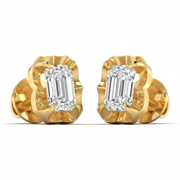 Fantasque Crown Solitaire Studs - View 2