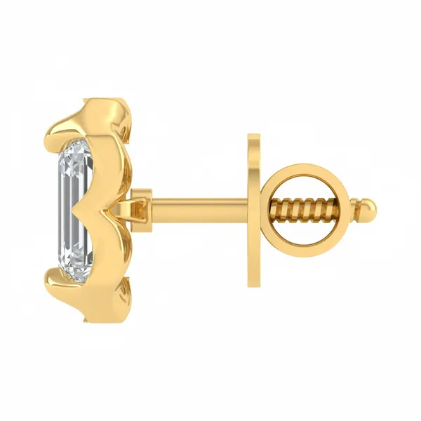 Fantasque Crown Solitaire Studs - View 3
