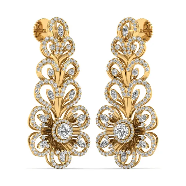 Gioia Branch Grand Cascade Earrings - View 2