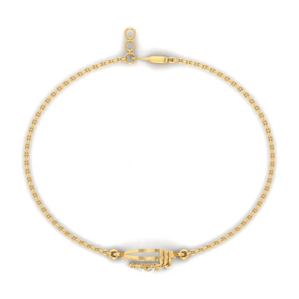 Stunning Chain Diamond Bracelet - View 3