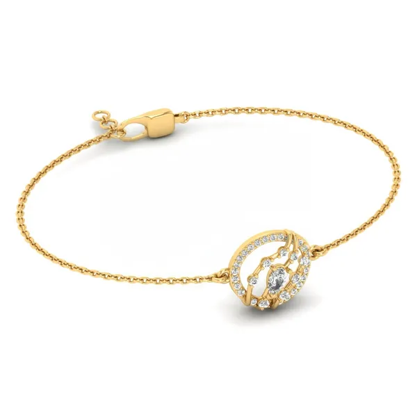 Stunning Chain Diamond Bracelet - View 4