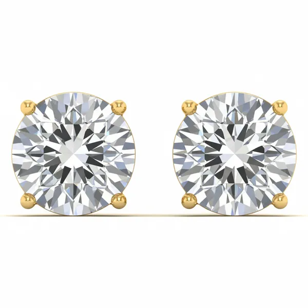 Maëlys Honeycomb Solitaire Studs - Laboratory-Grown Diamond Earrings