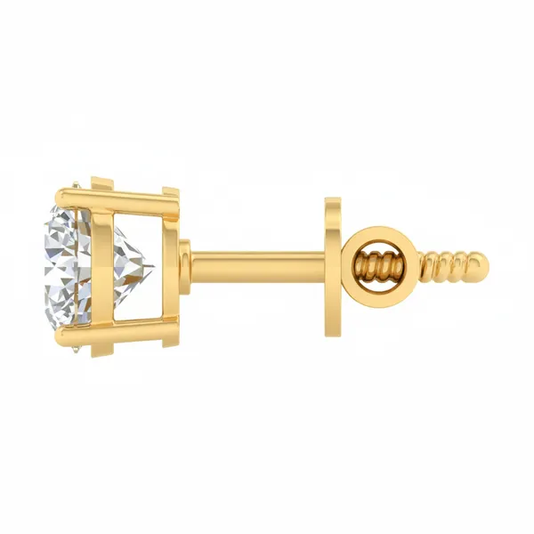 Maëlys Honeycomb Solitaire Studs - View 3