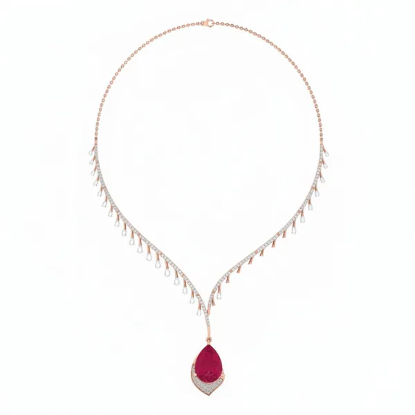 Statuesque Accent Diamond Necklace - Laboratory-Grown Diamond Necklace