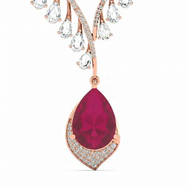 Statuesque Accent Diamond Necklace - View 4