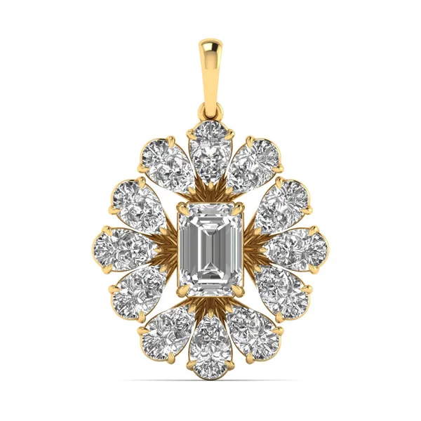 Regal Filigree Diamond Pendant - Laboratory-Grown Diamond Pendant