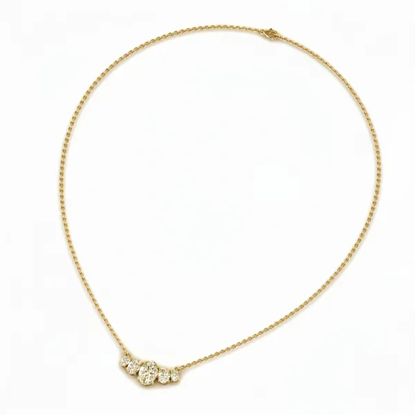 Statuesque Geometric Diamond Necklace - View 3
