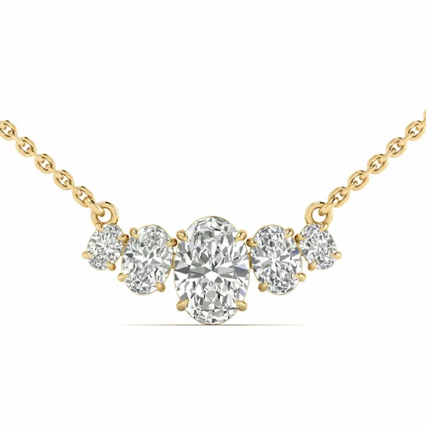 Statuesque Geometric Diamond Necklace - View 4