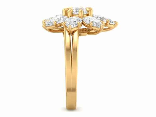 Noble Blossom Diamond Ring - View 3