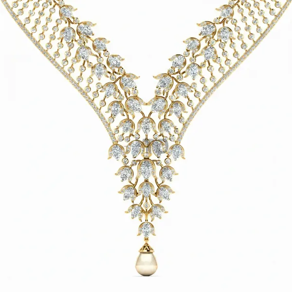 Radiance Fringe Diamond Necklace - View 4
