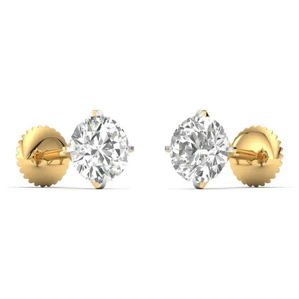Citrine Solitaire Earrings - View 2