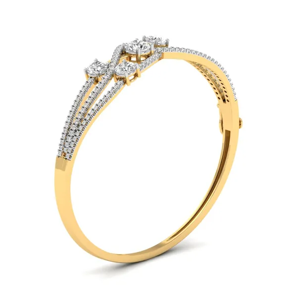 Captivating Sparkle Diamond Bangle - View 2