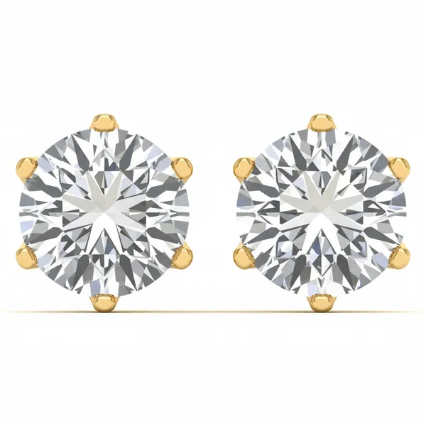 Cressida Beacon Single Diamond Studs - Laboratory-Grown Diamond Earrings
