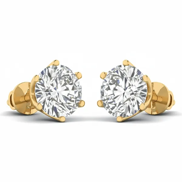 Cressida Beacon Single Diamond Studs - View 2