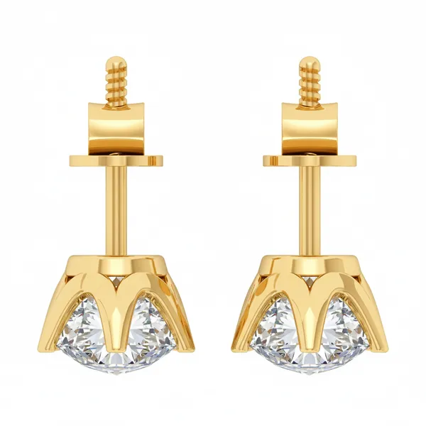 Cressida Beacon Single Diamond Studs - View 4
