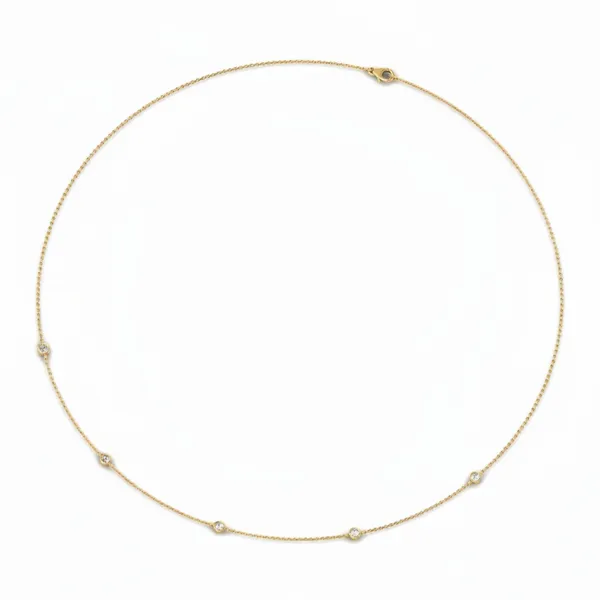 Stunning Waterfall Diamond Necklace - View 3