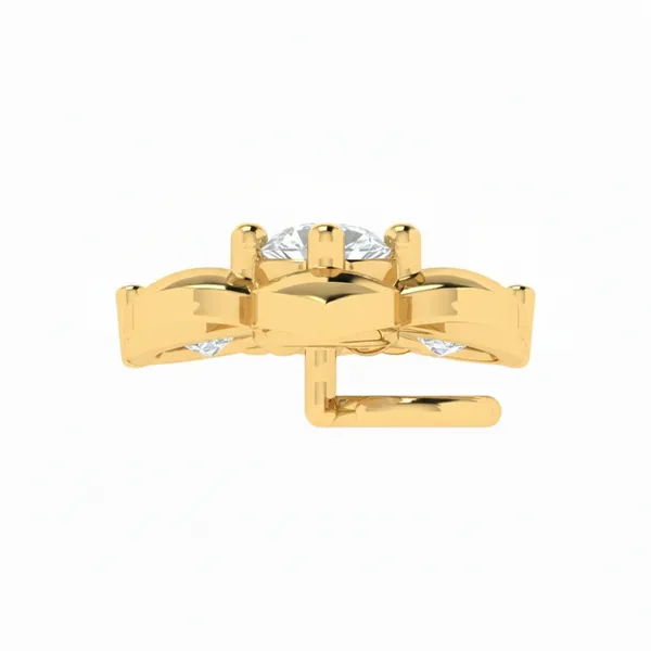 Ornate Stud Diamond Nosepin - View 4