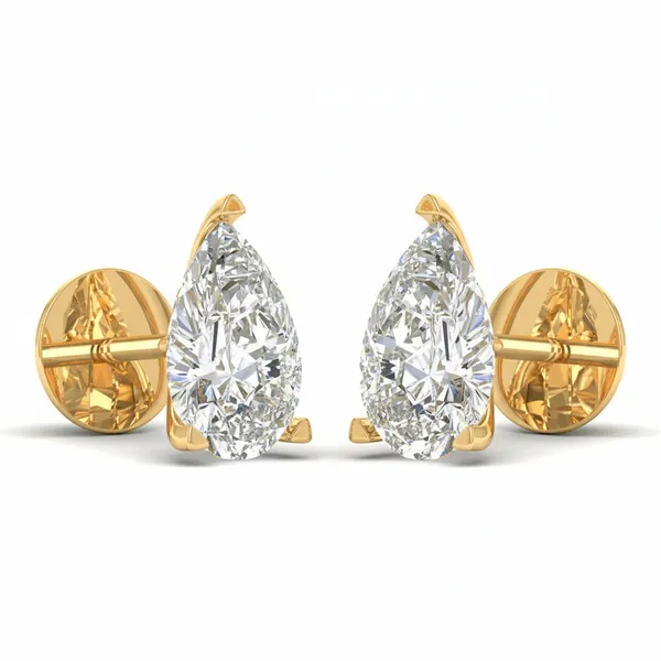 Lucente Peacock Solitaire Studs - View 2