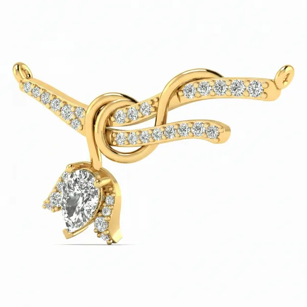 Regal Cross Diamond Pendant - View 2