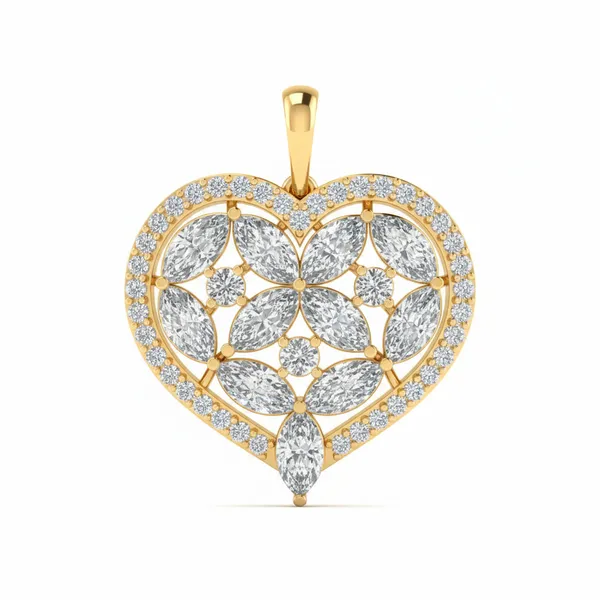 Sleek Horseshoe Diamond Pendant - Laboratory-Grown Diamond Pendant