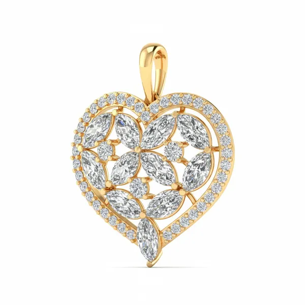 Sleek Horseshoe Diamond Pendant - View 2