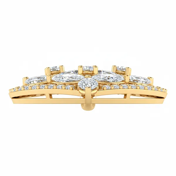 Sleek Horseshoe Diamond Pendant - View 4