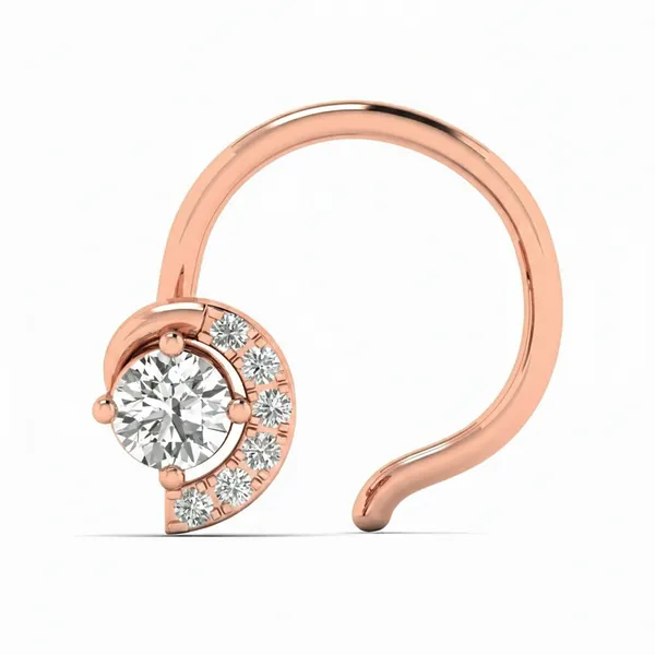 Mesmerizing Cluster Diamond Nosepin - Laboratory-Grown Diamond Nose Pin