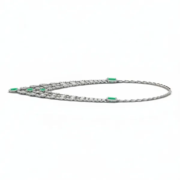 Luminous Modern Diamond Necklace - View 2