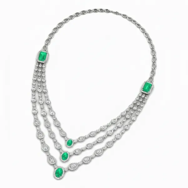 Luminous Modern Diamond Necklace - View 3
