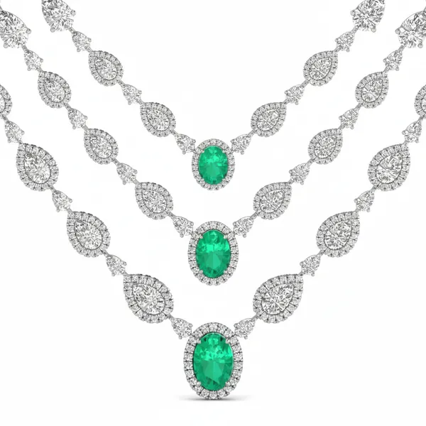 Luminous Modern Diamond Necklace - View 4