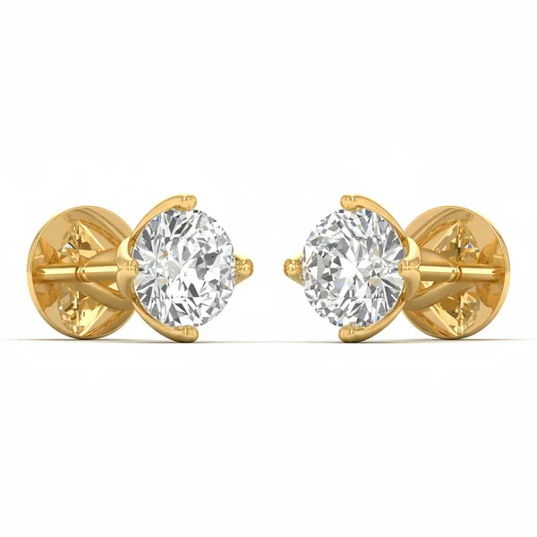 Fantasia Dome Solo Stone Earrings - View 2