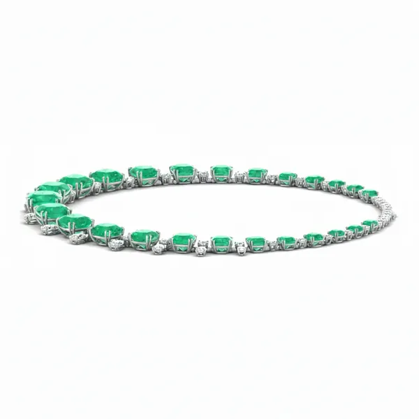 Golden Brilliance Diamond Necklace - View 2