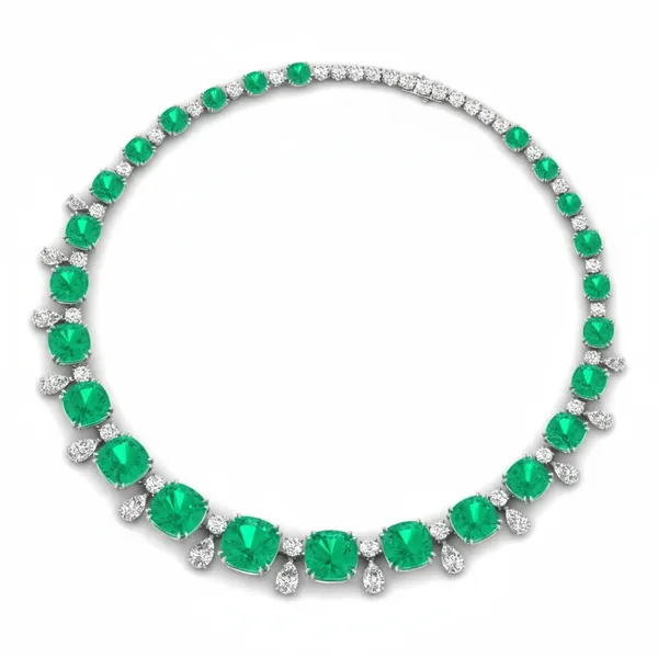 Golden Brilliance Diamond Necklace - View 3