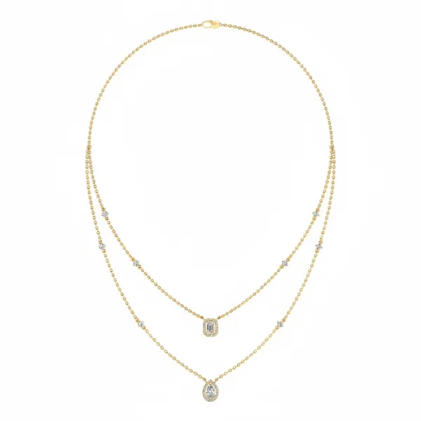 Statuesque Filigree Diamond Necklace - Laboratory-Grown Diamond Necklace