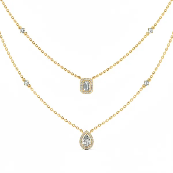 Statuesque Filigree Diamond Necklace - View 4