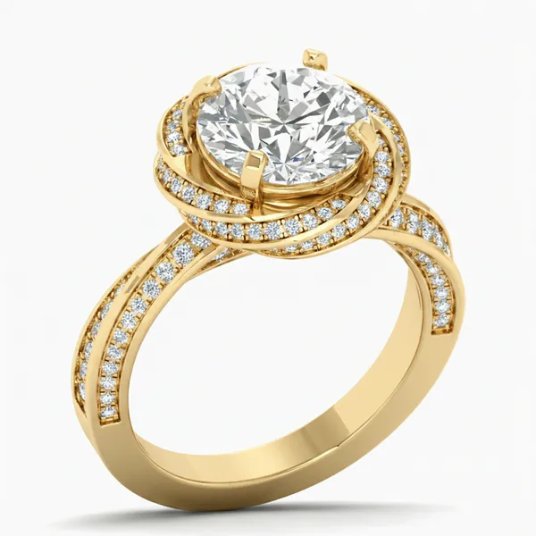 Bespoke Floral Diamond Ring - Laboratory-Grown Diamond Ladies Ring