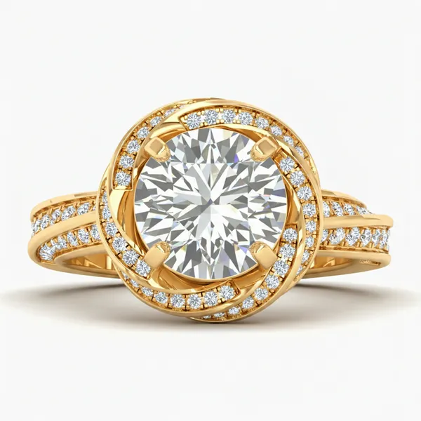 Bespoke Floral Diamond Ring - View 2